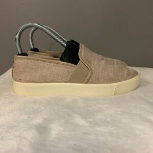 Vince Women's Blair Tan‎ Tweed Slip-On Casual Sneakers Size US 6M/ EUR 36